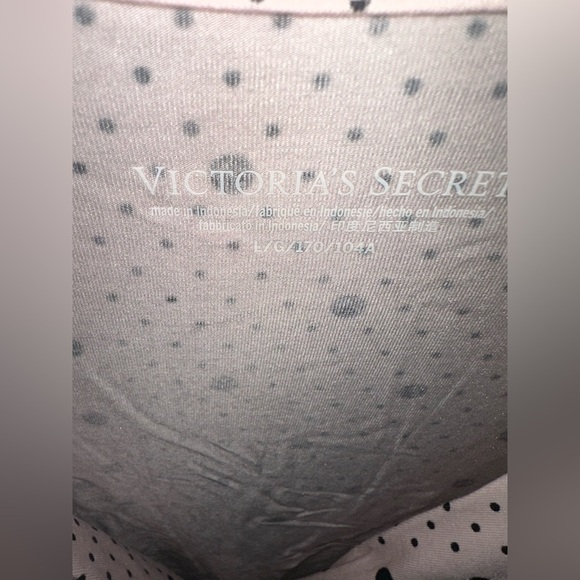 VICTORIA'S SECRET Modal Soft Short Pajama Set, Pink w Black Pok a dots  Size: L - Picture 2 of 6